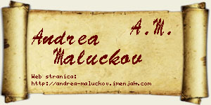 Andrea Maluckov vizit kartica